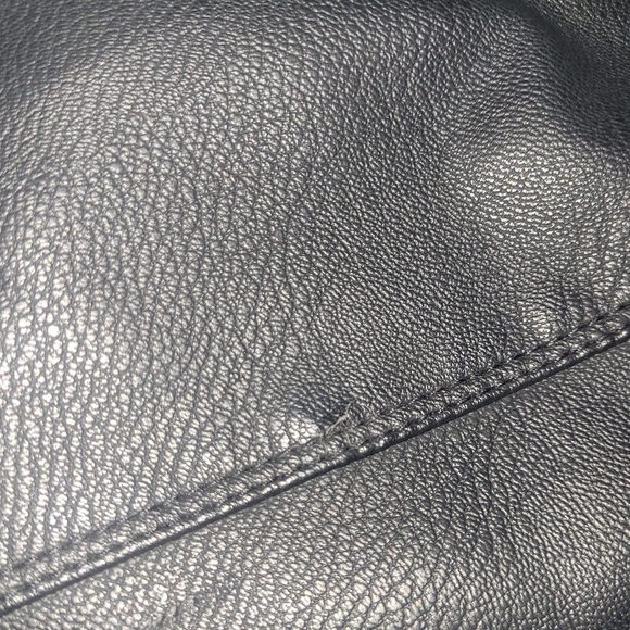 Calvin Klein Men's Classic Olive Wool Blend and Black Faux Leather Car Coat XL - Picture 7 of 7